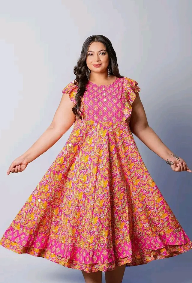 Yash Gallery Women's Rayon Regular Fit Anarkali Kurta - 2XL