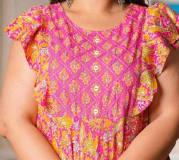 Yash Gallery Women's Rayon Regular Fit Anarkali Kurta - 2XL