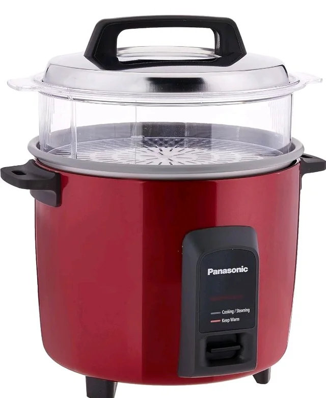Panasonic SR-Y22FHS | 2.2 Litre Capacity or 1.25 KG Raw Rice Cooking | 750 Watts | Automatic Rice Cooker | Auto Switch Off| With Non-Stick Cooking Pan | 5 Hours Keep Warm | (Burgundy)