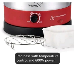 V-Guard VKM12 1.2 Litre Multipurpose Electric Kettle | 600 W | Kettle for Boiling Water,Eggs,Milk,Tea,Coffee |360° Rotating Base,Auto Cut-Off,Overheat & Dry Boil Protection |1 Year Coverage by V-Guard
