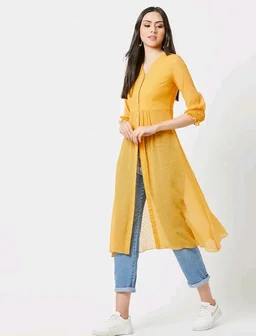 Miss Chase Women's V Neck 3/4 Sleeves Empire Maxi Top
- 3XL