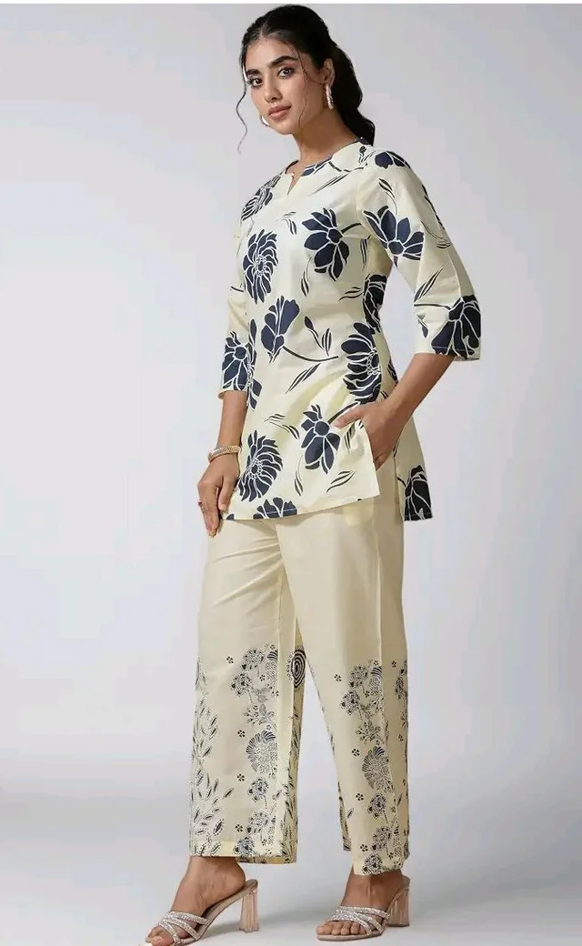 Pinkmint Women's Pure Cotton Co Ord Set l Kurta Sets for Women |Kurta Sets| Printed Kurta with Pant l Stylish Pocket & 3/4 Sleeve Women Co-ord Set (Avaiable in Plus size)
50+ bought in past month
- M