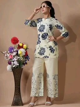 Pinkmint Women's Pure Cotton Co Ord Set l Kurta Sets for Women |Kurta Sets| Printed Kurta with Pant l Stylish Pocket & 3/4 Sleeve Women Co-ord Set (Avaiable in Plus size)
50+ bought in past month
- M