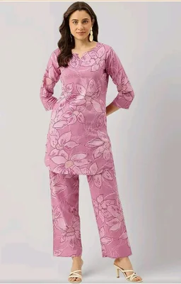feranoid Floral Printed Cotton Co-Ord Set – Breezy Prints, Chic Fit - 2XL