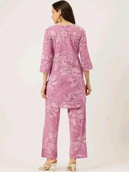 feranoid Floral Printed Cotton Co-Ord Set – Breezy Prints, Chic Fit - 2XL