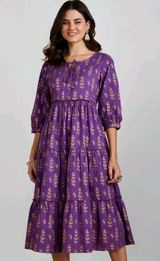 Visit the Amazon Brand - Myx Store
3.9 out of 5 stars 199
Amazon Brand - Myx Women Cotton Printed Tiered Dress (Available in Plus Sizes)
- 2XL