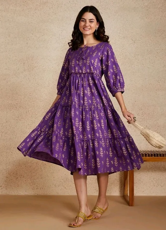 Visit the Amazon Brand - Myx Store
3.9 out of 5 stars 199
Amazon Brand - Myx Women Cotton Printed Tiered Dress (Available in Plus Sizes)
- 2XL