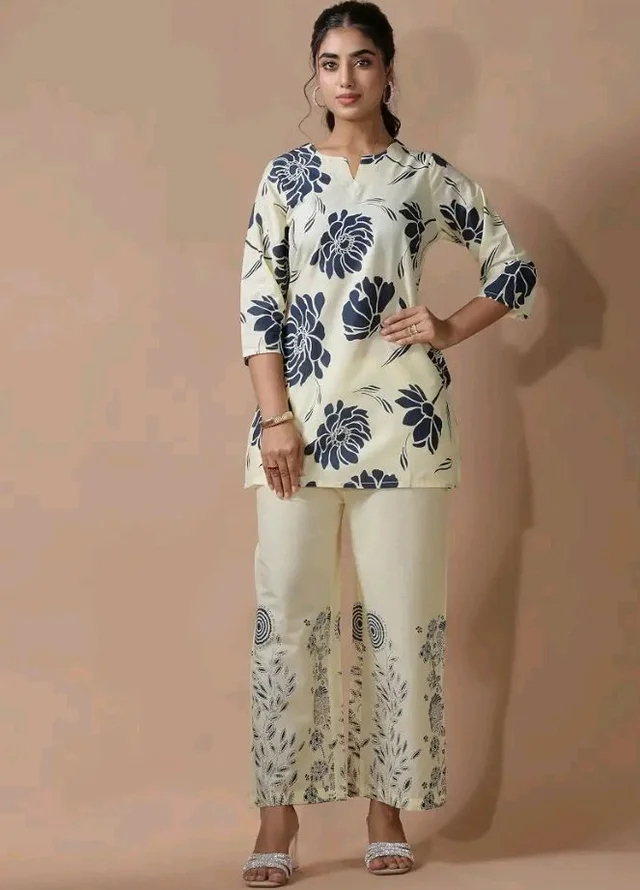 Pinkmint Women's Pure Cotton Co Ord Set l Kurta Sets for Women |Kurta Sets| Printed Kurta with Pant l Stylish Pocket & 3/4 Sleeve Women Co-ord Set (Avaiable in Plus size)
50+ bought in past month
- 3XL