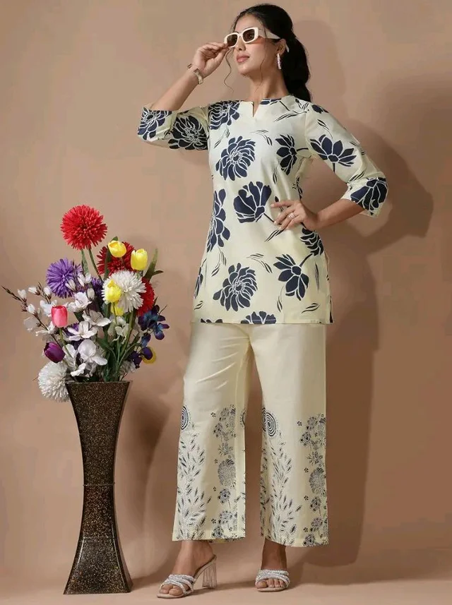 Pinkmint Women's Pure Cotton Co Ord Set l Kurta Sets for Women |Kurta Sets| Printed Kurta with Pant l Stylish Pocket & 3/4 Sleeve Women Co-ord Set (Avaiable in Plus size)
50+ bought in past month
- 3XL