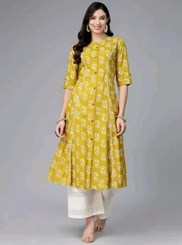 Visit the store, Stylum
Stylum
Visit the store
3.7 out of 5 stars 195
Stylum Women's Pink Floral Printed Rayon A-Line Kurta
- L