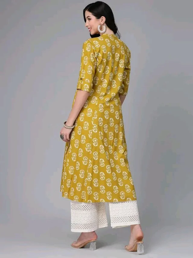 Visit the store, Stylum
Stylum
Visit the store
3.7 out of 5 stars 195
Stylum Women's Pink Floral Printed Rayon A-Line Kurta
- L