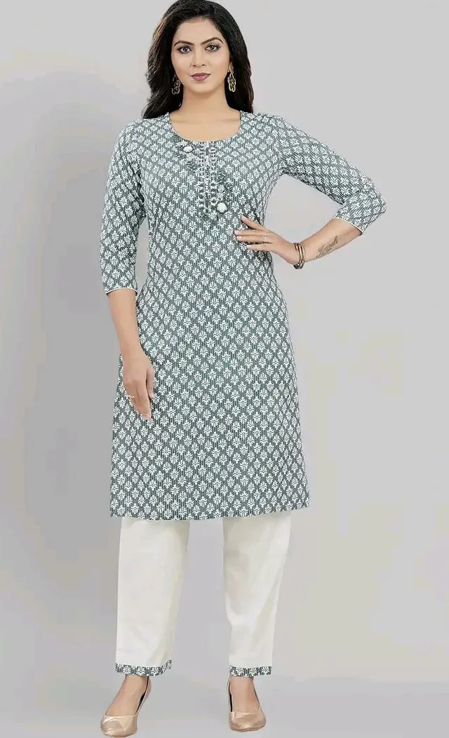 Brand: Rangfab
Women Stylish Kurti Pant Set Trend-Focused Two Piece Outfit Comfortable Fabric Everyday Wear, Casual Outings, Office & Travel Look Easy Care Matching Set
- 2XL