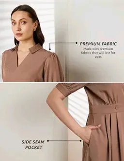 Symbol Premium Women's Fit & Flare Wrap Dress (Midi Length | Stylish | Desk-to-Dinner) (Available in Plus Sizes)
- M