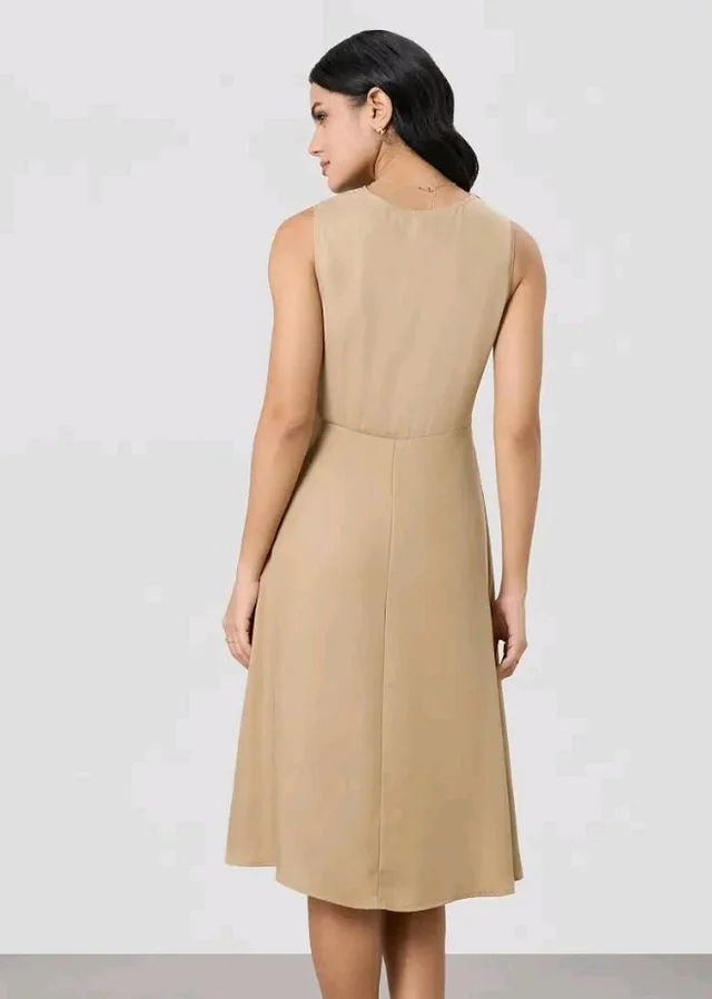 Symbol Premium Women's Cowl Neck Sleeveless Dress | Knee-Length | A-Line | Concealed Side Zipper (Available in Plus Sizes)
- 2XL