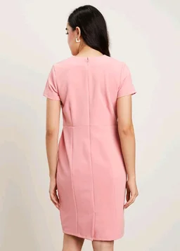 Symbol Premium Women's Sheath Dress (Knee Length | Desk-to-Dinner) (Available in Plus Sizes)
- L