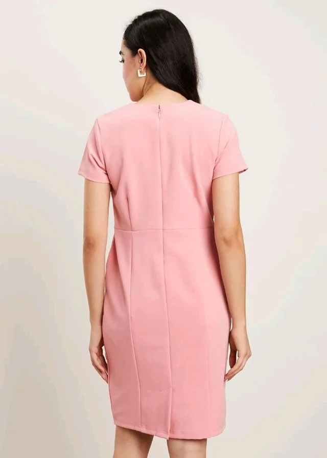Symbol Premium Women's Sheath Dress (Knee Length | Desk-to-Dinner) (Available in Plus Sizes)
- L