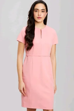 Symbol Premium Women's Sheath Dress (Knee Length | Desk-to-Dinner) (Available in Plus Sizes)
- L
