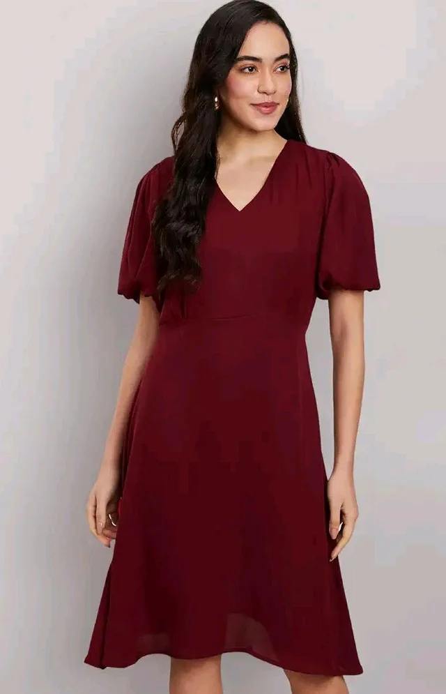 Symbol Premium Women's Fit & Flare Dress (Below Knee Length | Stylish | Back Bow Tie) (Available in Plus Sizes)
- 2XL