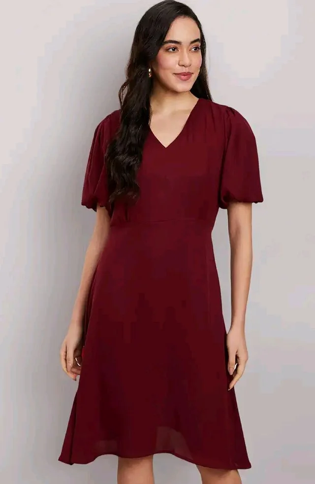 Symbol Premium Women's Fit & Flare Dress (Below Knee Length | Stylish | Back Bow Tie) (Available in Plus Sizes)
- 2XL
