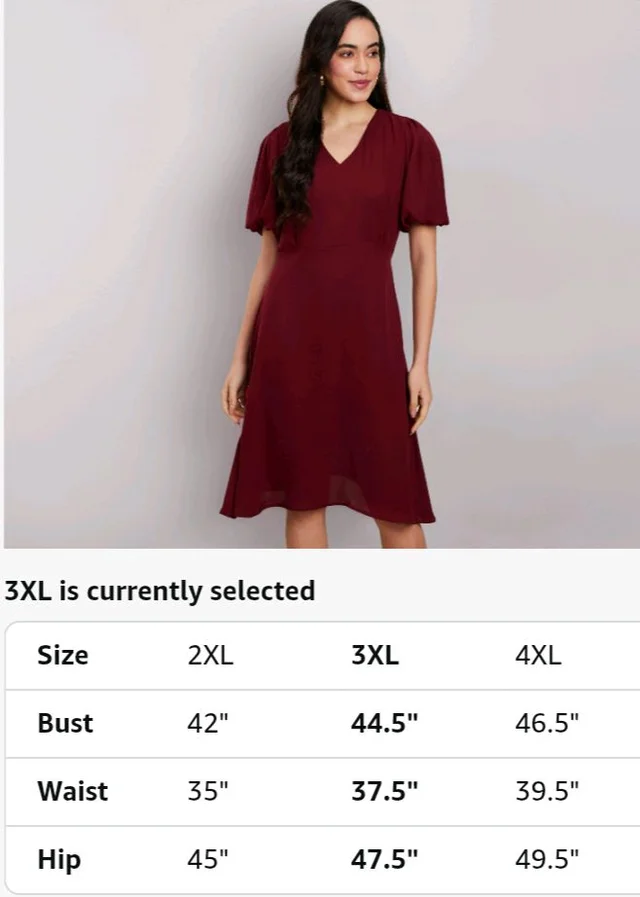 Symbol Premium Women's Fit & Flare Dress (Below Knee Length | Stylish | Back Bow Tie) (Available in Plus Sizes)
- 2XL