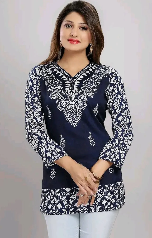Meher Impex Women's Girls Poly Crepe Top - 2XL