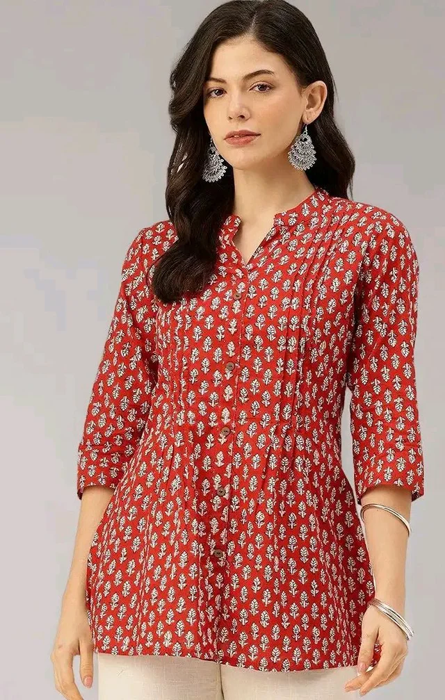 feranoid Elegant Mandarin Printed Tunics – Stylish & Comfortable, Sizes (S-3XL)
- 2XL