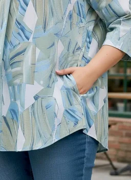 Indietoga Women Plus Size Abstract Print Rayon Tunic Top (XL to 7XL) - M
