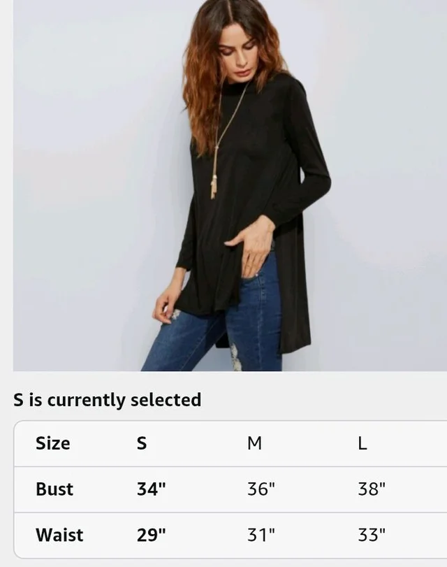 Dream Beauty Fashion Women's High Turtle Neck Long Sleeves Jumper Long Top (Echo)
- L