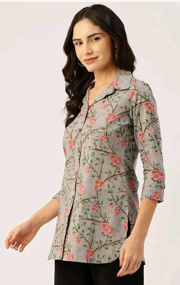 feranoid Classic Collared Cotton Shirt with 3/4 Sleeve for a Timeless Casual Look - M