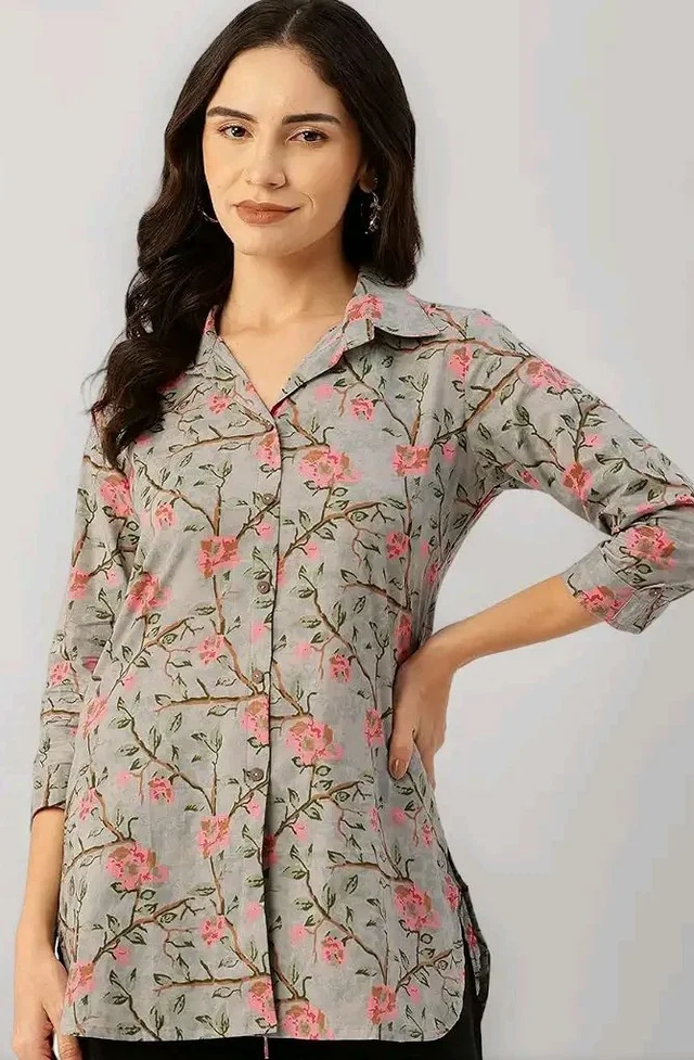 feranoid Classic Collared Cotton Shirt with 3/4 Sleeve for a Timeless Casual Look - 3XL