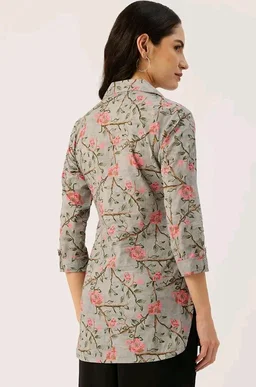 feranoid Classic Collared Cotton Shirt with 3/4 Sleeve for a Timeless Casual Look - 3XL