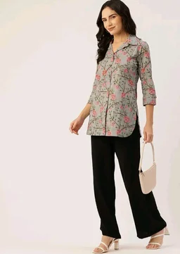 feranoid Classic Collared Cotton Shirt with 3/4 Sleeve for a Timeless Casual Look - 3XL