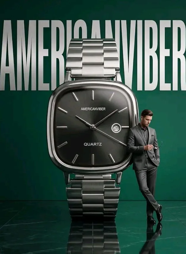AMERICANVIBER Men's Silver, Watch with Stainless Steel Band | Water-Resistant Analog Dress & Casual Wristwatch
600+ bought in past month