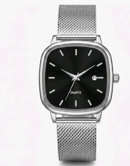 PAPIO® Men’s Stainless Steel Mesh Strap Analog Watch | Quartz Movement | Square Dial with Date Display | Premium Casual & Formal Wrist Watch for Men
