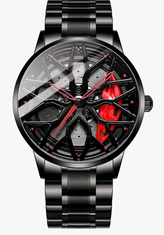 GOLDENIZE FASHION Branded Men's Sport Quartz Watch Car Wheel Multicolour Dial Wheel Dial 360 Rotating Casual Fashion Stainless Steel Alloy Mens &Boy's Luxury Metal Gift Creative Watch
1K+ bought in past month