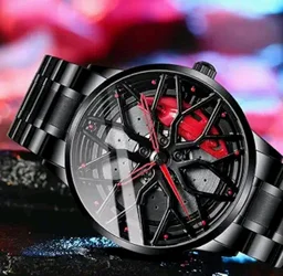 GOLDENIZE FASHION Branded Men's Sport Quartz Watch Car Wheel Multicolour Dial Wheel Dial 360 Rotating Casual Fashion Stainless Steel Alloy Mens &Boy's Luxury Metal Gift Creative Watch
1K+ bought in past month