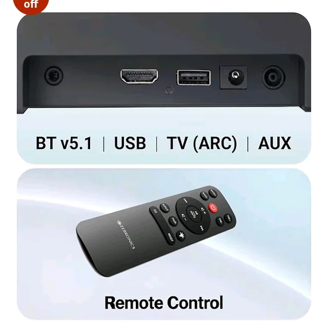 ZEBRONICS 120 Watts Soundbar, Home Theatre, Dual Racetrack Drivers Soundbar, 13.33cm Subwoofer, HDMI ARC, Bluetooth v5.1, USB, Glossy Finish, Wall Mountable, 2.1 Ch (Juke BAR 3910)
500+ bought in past month
