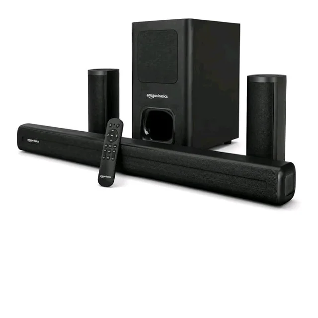 basics 180W Soundbar with Subwoofer & Surround Speakers, 5.1 Channel Home Theatre Sound System for TV, HDMI ARC, Optical, Bluetooth 5.3, USB, AUX, SD Card, Remote Control, Deep Bass, Black
56%
off