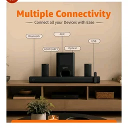 basics 180W Soundbar with Subwoofer & Surround Speakers, 5.1 Channel Home Theatre Sound System for TV, HDMI ARC, Optical, Bluetooth 5.3, USB, AUX, SD Card, Remote Control, Deep Bass, Black
56%
off