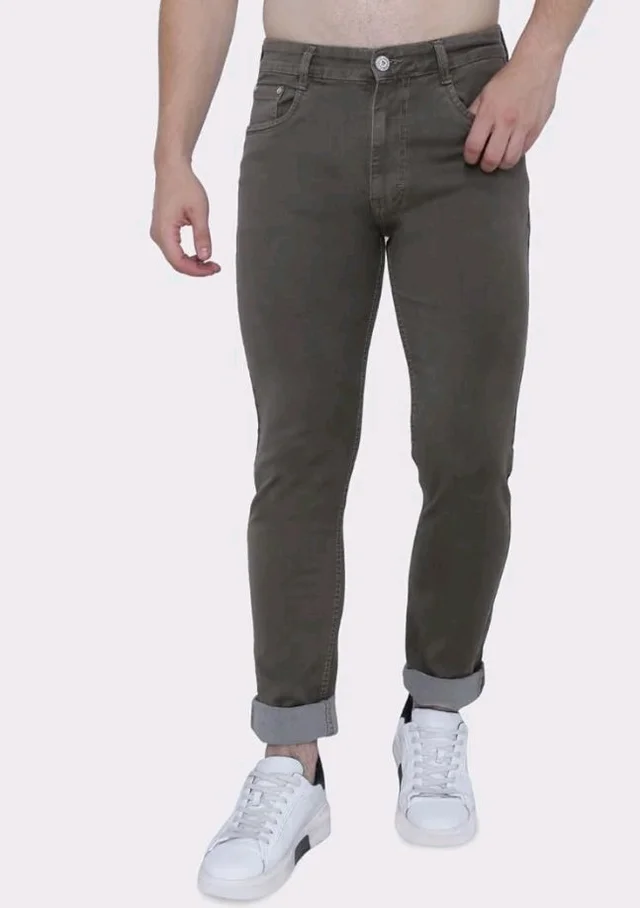 Strechable Denim Regular Fit Mid Waist Light Weight Soft Feel Stretchable Denim Jeans Pant for Men
- 34