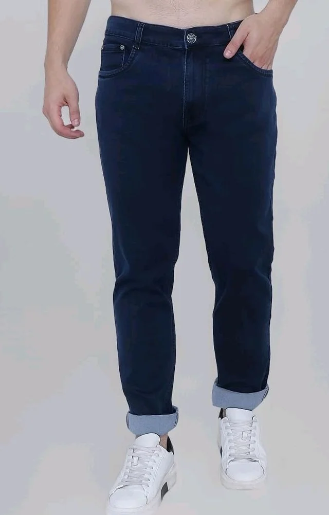 Strechable Denim Regular Fit Mid Waist Light Weight Soft Feel Stretchable Denim Jeans Pant for Men
- 34