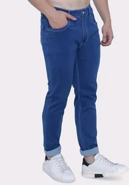 Strechable Denim Regular Fit Mid Waist Light Weight Soft Feel Stretchable Denim Jeans Pant for Men
- 38