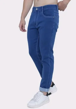 Strechable Denim Regular Fit Mid Waist Light Weight Soft Feel Stretchable Denim Jeans Pant for Men
- 38