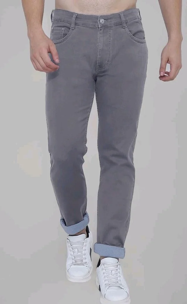 Strechable Denim Regular Fit Mid Waist Light Weight Soft Feel Stretchable Denim Jeans Pant for Men - 32