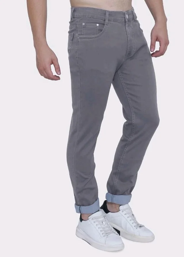 Strechable Denim Regular Fit Mid Waist Light Weight Soft Feel Stretchable Denim Jeans Pant for Men - 32