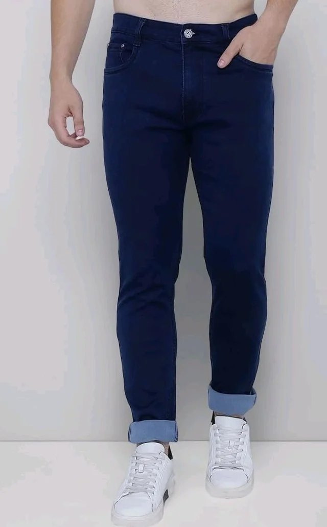 Strechable Denim Regular Fit Mid Waist Light Weight Soft Feel Stretchable Denim Jeans Pant for Men
- 32