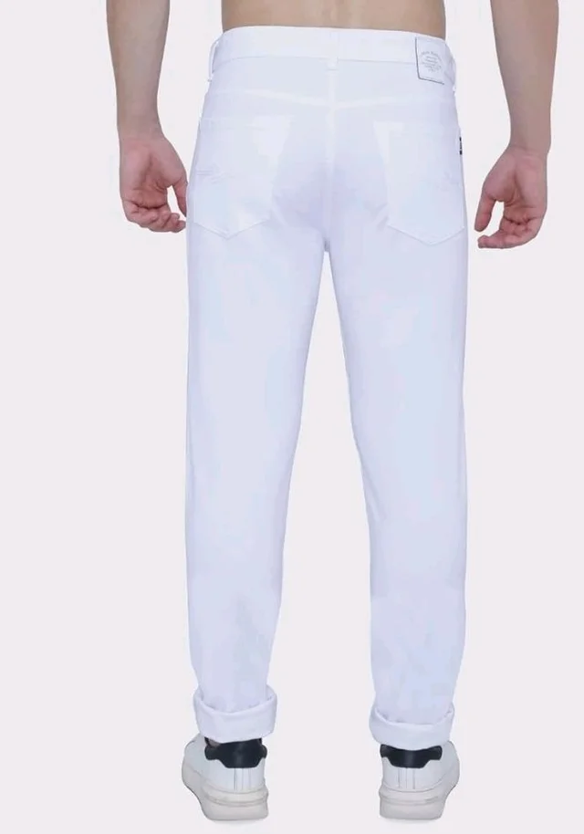 Strechable Denim Regular Fit Mid Waist Light Weight Soft Feel Stretchable Denim Jeans Pant for Men
- 32