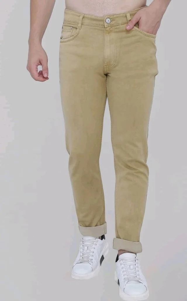 Strechable Denim Regular Fit Mid Waist Light Weight Soft Feel Stretchable Denim Jeans Pant for Men
- 32
