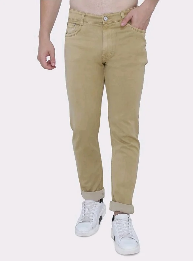 Strechable Denim Regular Fit Mid Waist Light Weight Soft Feel Stretchable Denim Jeans Pant for Men
- 32