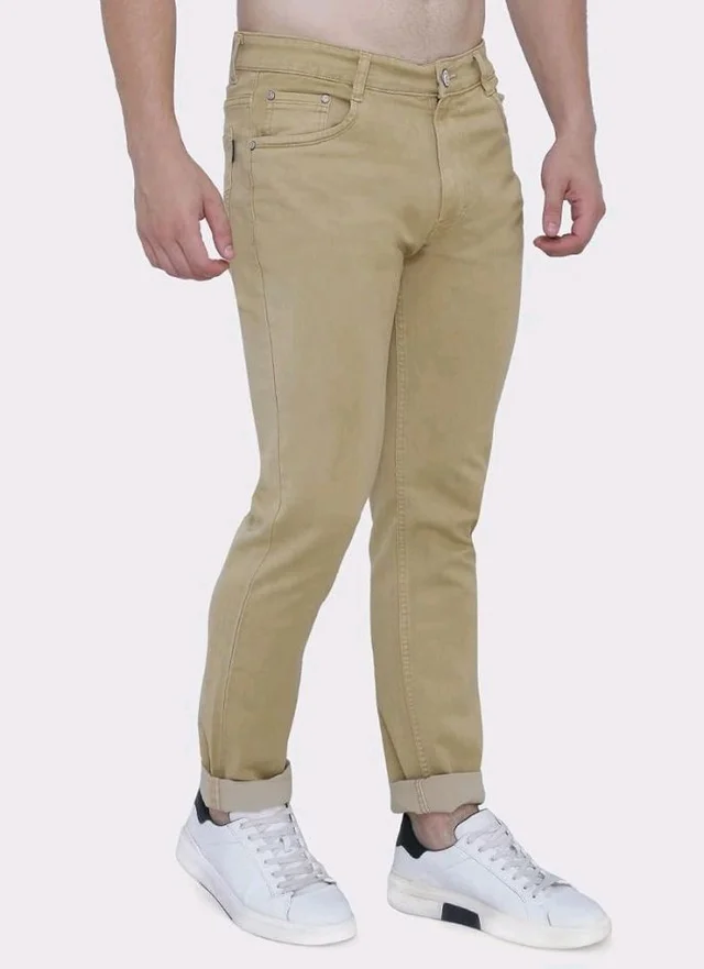 Strechable Denim Regular Fit Mid Waist Light Weight Soft Feel Stretchable Denim Jeans Pant for Men
- 32